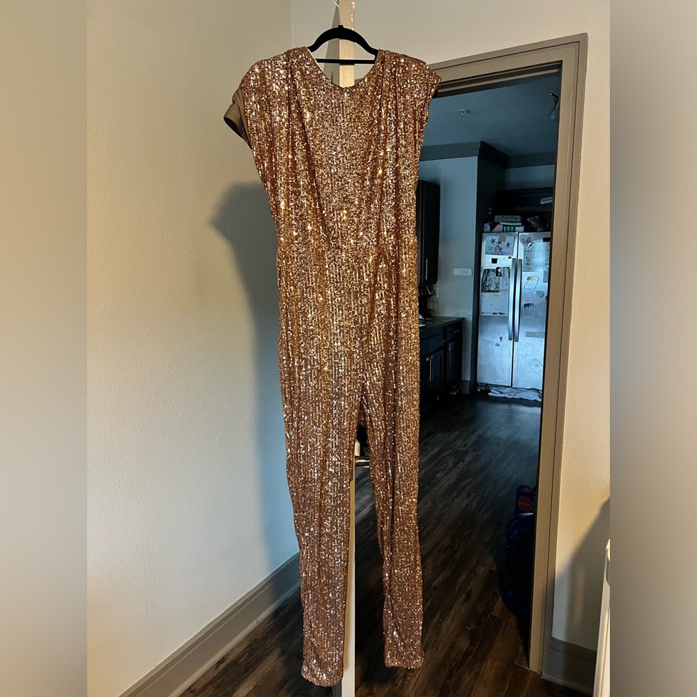 Fashion nova Sequin Jumpsuit Romper 1X